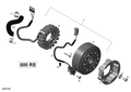Fits 2009-2017 Ski-Doo MXZ 600 RS / MXZ X-RS 600HOE XS RS Stator Plate, OEM Part # 420893060 - schematic diagram