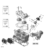 Fits 2008-2017 Ski-Doo MXZ 600 RS / MXZ X-RS 600HOE XS RS REED Valve ASM, OEM Part # 420924791 - schematic diagram