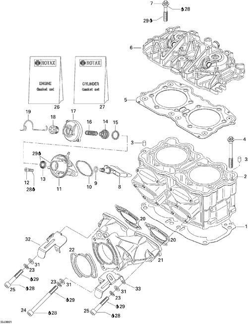 Fits 2004-2006 Sea-Doo Sportster LE DI Sealing RING, OEM Part # 420931970 - schematic diagram