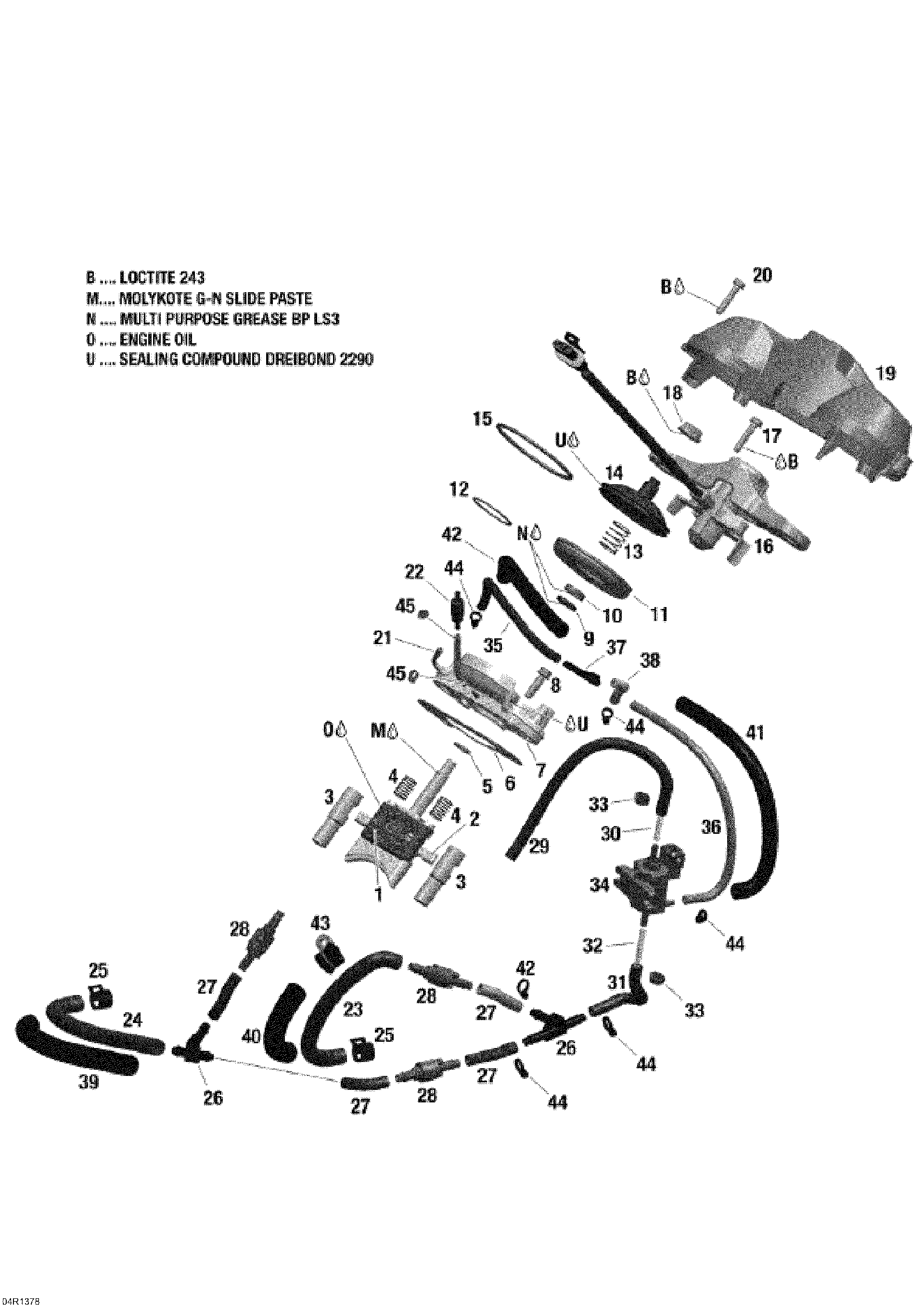 Fits 2013 Ski-Doo Skandic SWT 600HOETEC XU / Skandic WT 600HOETEC XU RAVE Spring, OEM Part # 420939974 - schematic diagram