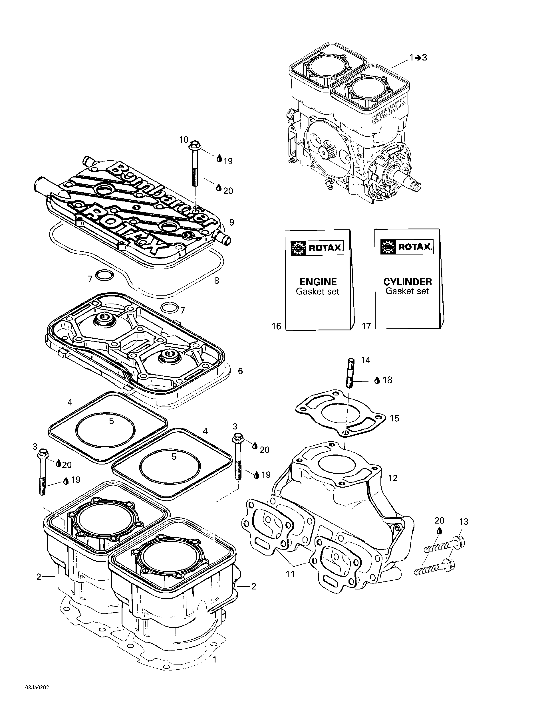 Fits 1998, 1999, 2002 Sea-Doo Sportster LT / Challenger 1800 O-ring, OEM Part # 420950360 - schematic diagram