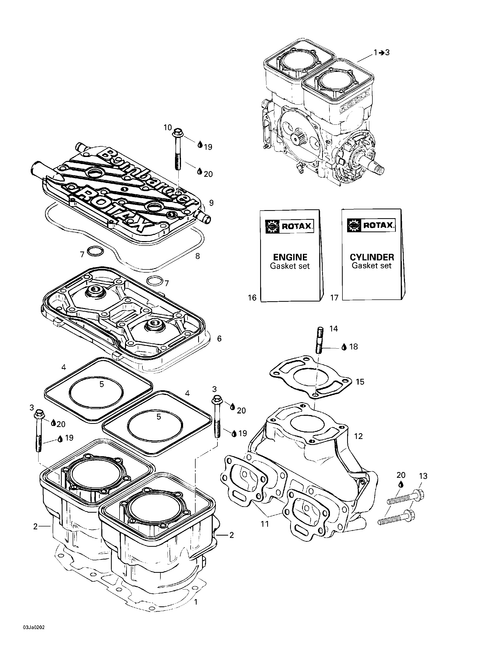 Fits 1998, 1999, 2002 Sea-Doo Sportster LT / Challenger 1800 O-ring, OEM Part # 420950360 - schematic diagram
