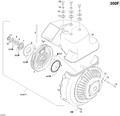 Fits 2008-2009 Ski-Doo Skandic Tundra / Freestyle SESSION 300F Rubber Washer, OEM Part # 420960860 - schematic diagram