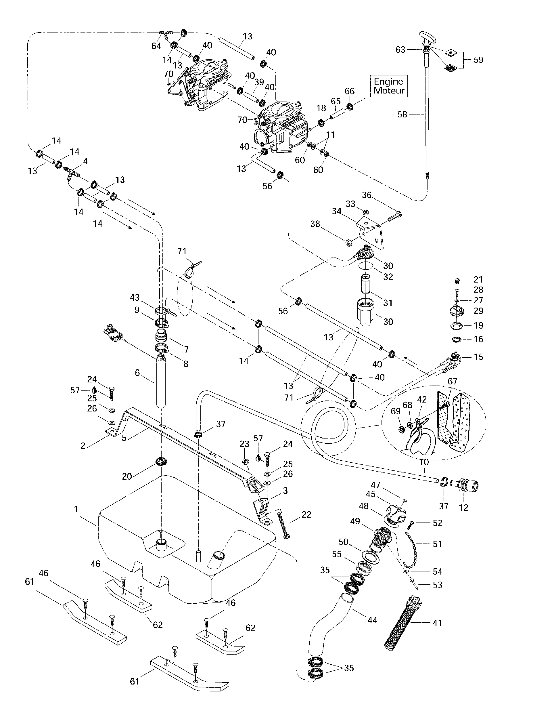 Fits BRP Fitting Y, OEM Part # 420974835