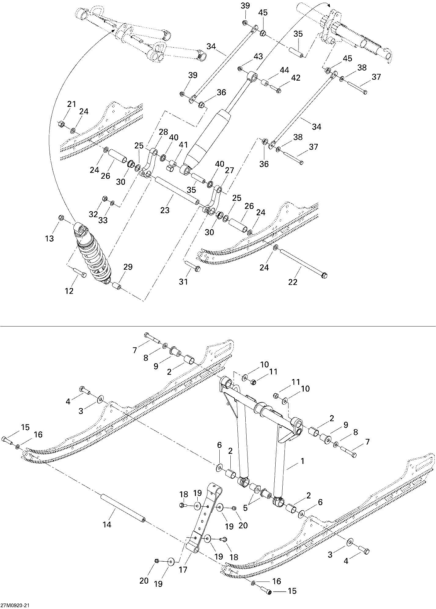 Fits Ski-Doo Front ARM Black, OEM Part # 503191266