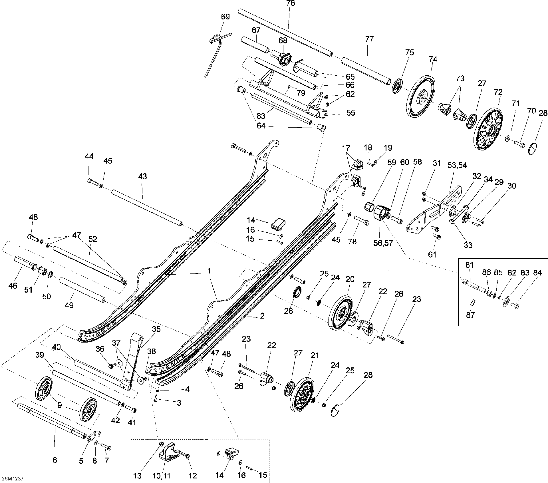 Ski-Doo Fits 2008-2009, 2011-2012 Ski-Doo Expedition LE 600HOETEC XU / Expedition LE XU Spring, OEM Part # 503191603