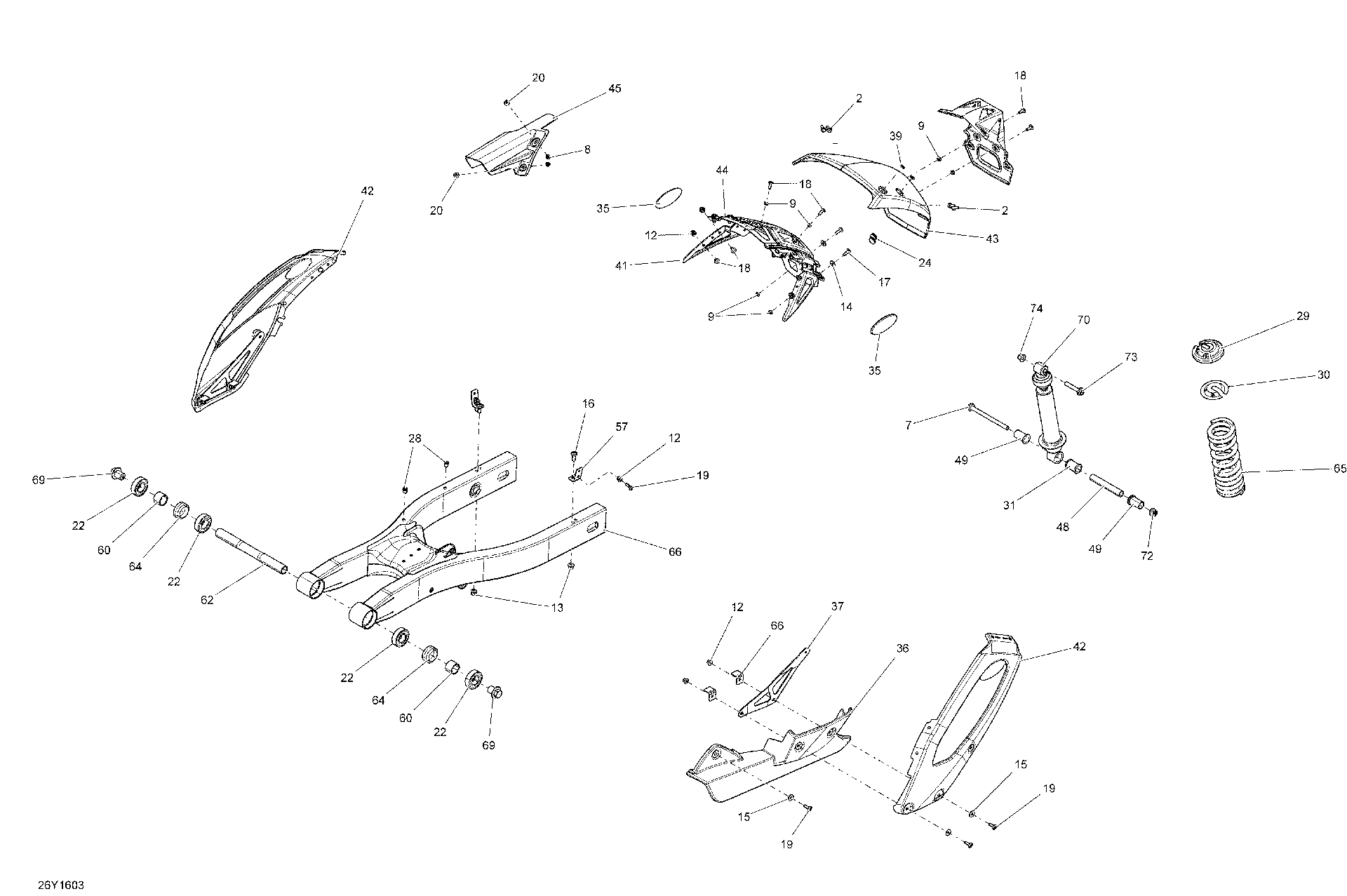 Fits 2008-2015 Can-Am Spyder RS SE5 / Spyder RS SM5 CAP, OEM Part # 503191605 - schematic diagram