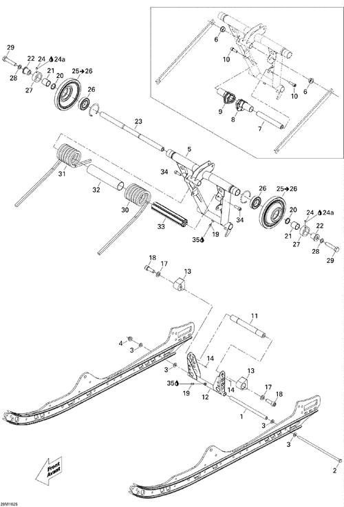 Fits Ski-Doo REAR ARM, OEM Part # 503192087