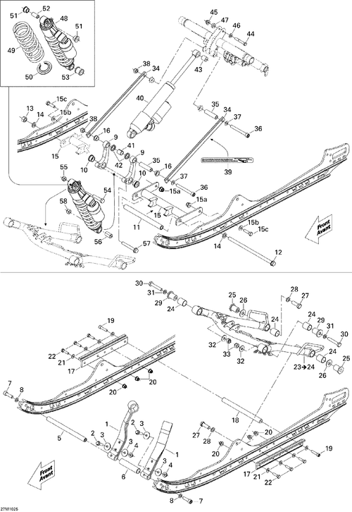 Fits Ski-Doo Front ARM, OEM Part # 503192096
