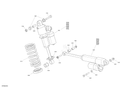 Fits 2019-2020 Ski-Doo 003 - MXZ 600RS - Europe / 009 - MXZ 600RS - North America Center Shock, OEM Part # 503195333 - schematic diagram