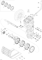 Ski-Doo Fits 2008-2012 Ski-Doo Skandic SWT V800 YetiII / Skandic WT 550F YetiII Bearing Housing, OEM Part # 504151860