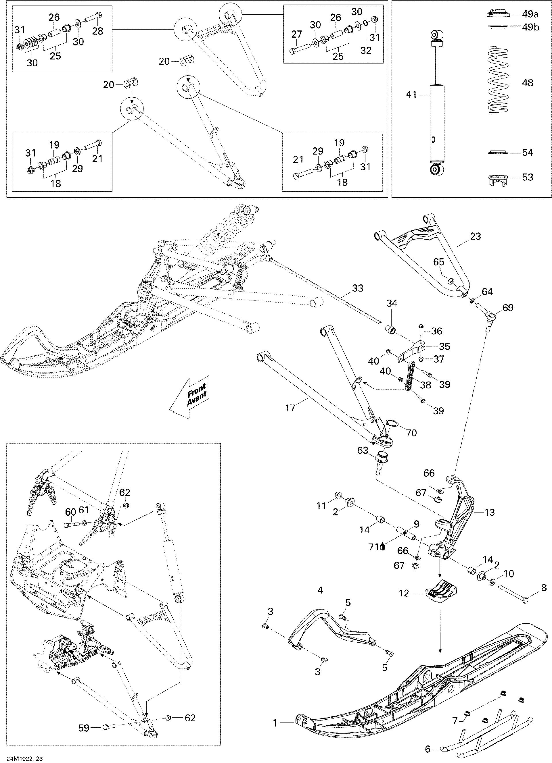 Fits 2009-2010 Ski-Doo Grand-Touring Sport 550F / Grand-Touring Sport 600 FULL MOON Spring, OEM Part # 505072668 - schematic diagram
