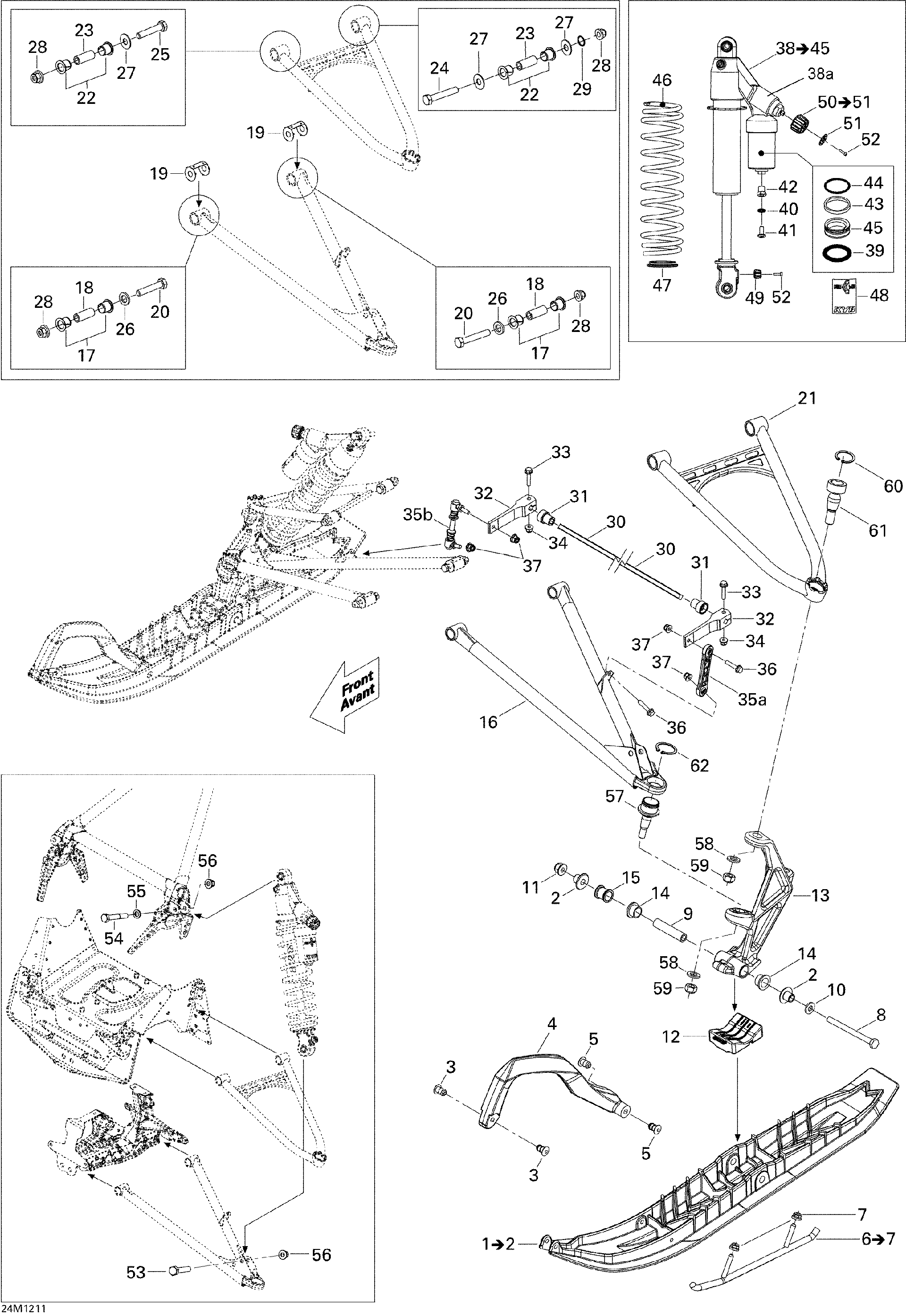 Ski-Doo Fits 2010-2012 Ski-Doo Freeride 137 & 146 & 154 800RETEC XP / Summit SP 600HO E-TEC Stabilisator Lever, OEM Part # 505072787