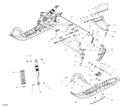 Ski-Doo Fits 2014 Ski-Doo SUMMIT X 800RE XM 146 / SUMMIT X 800RE XM 154 Can-Am Red LH Ski Leg, OEM Part # 505073565
