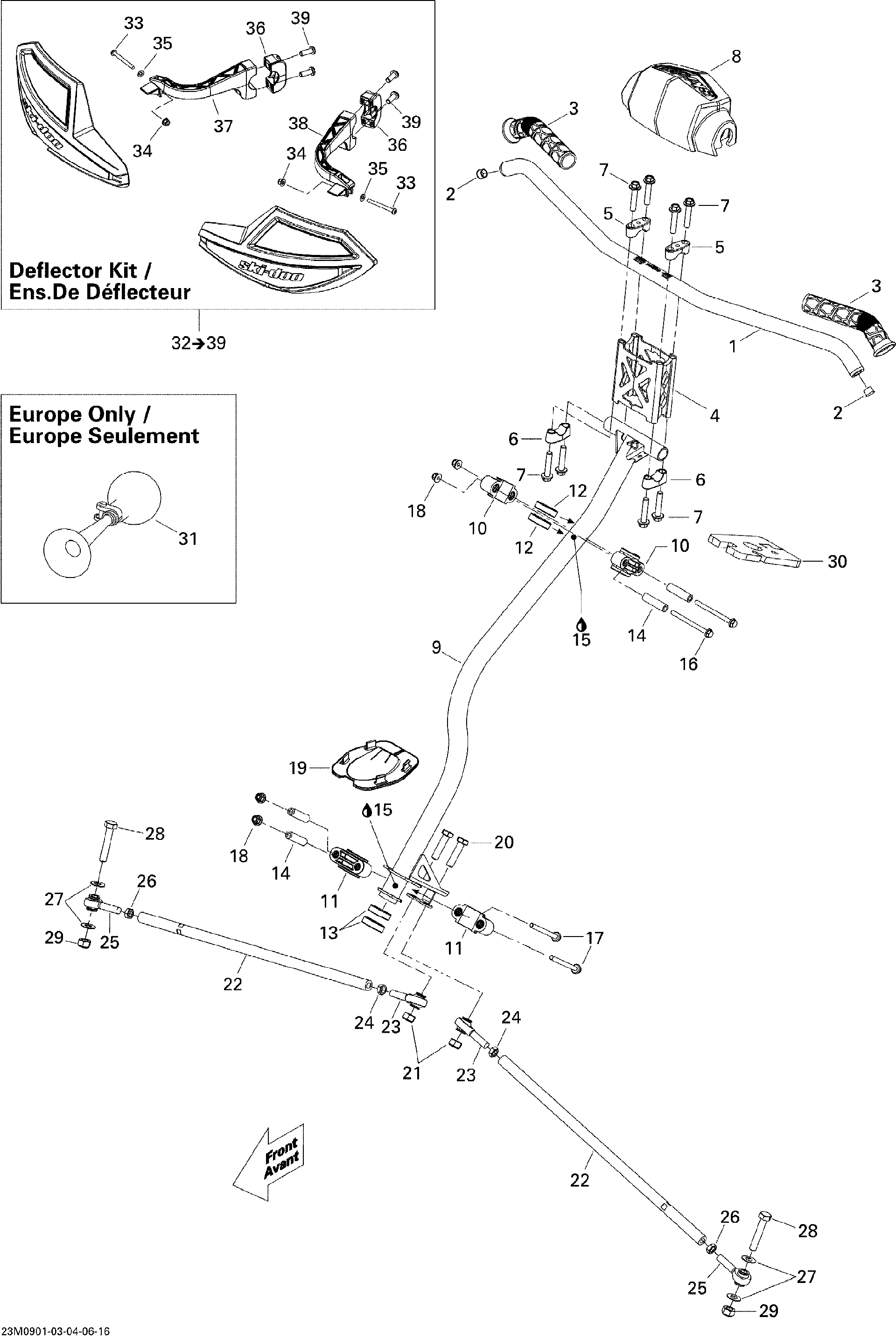 Fits 2009 Ski-Doo MX Z 50TH Anniversary / MX Z Renegade X 4-TEC CAP, OEM Part # 506152425 - schematic diagram