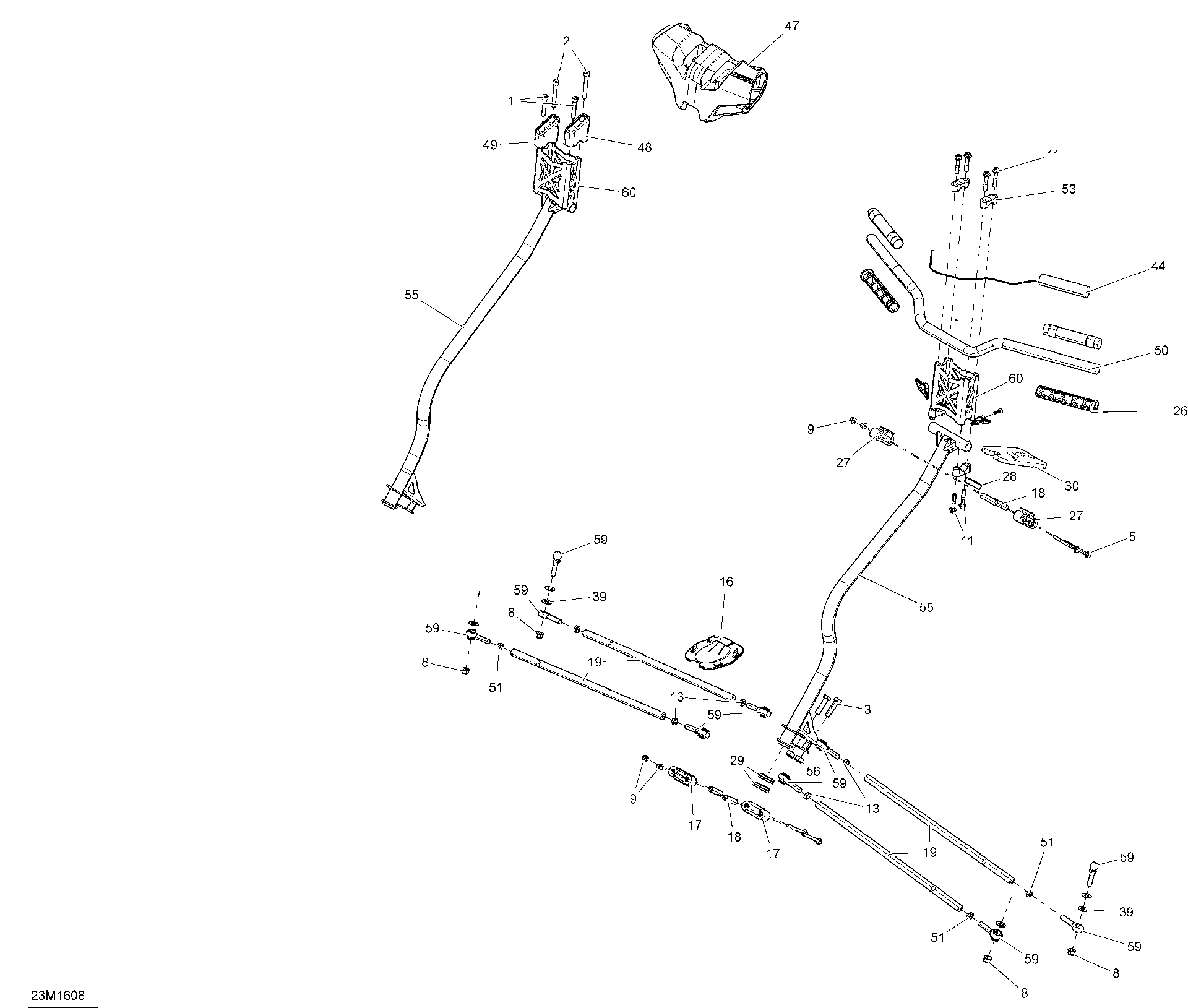 Fits 2014-2016 Ski-Doo GRAND TOURING - 2-STROKE / GRAND TOURING - 4-STROKE Heated FILM, OEM Part # 506152681 - schematic diagram