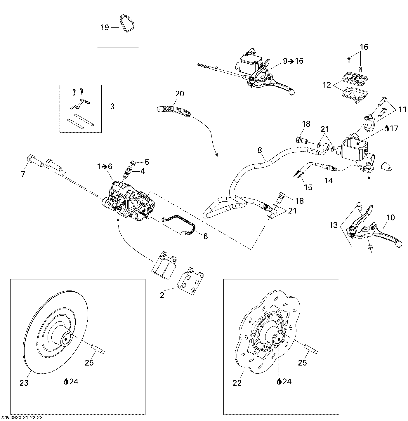 Fits 2008-2009 Ski-Doo GSX Fan / GSX 550F HOSE, OEM Part # 507032429 - schematic diagram