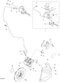 Fits 2009 Ski-Doo Expedition TUV 600 H.O. SDI REV-XU / Summit HillClimb Edition Brake HOSE, OEM Part # 507032496 - schematic diagram