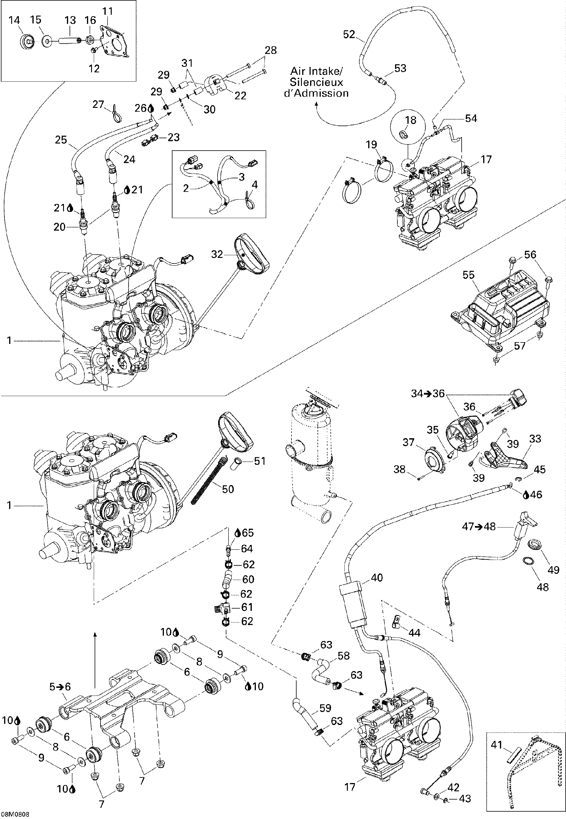 Fits 2008 Ski-Doo GTX SPORT 500SS Formed HOSE, OEM Part # 509000171 - schematic diagram
