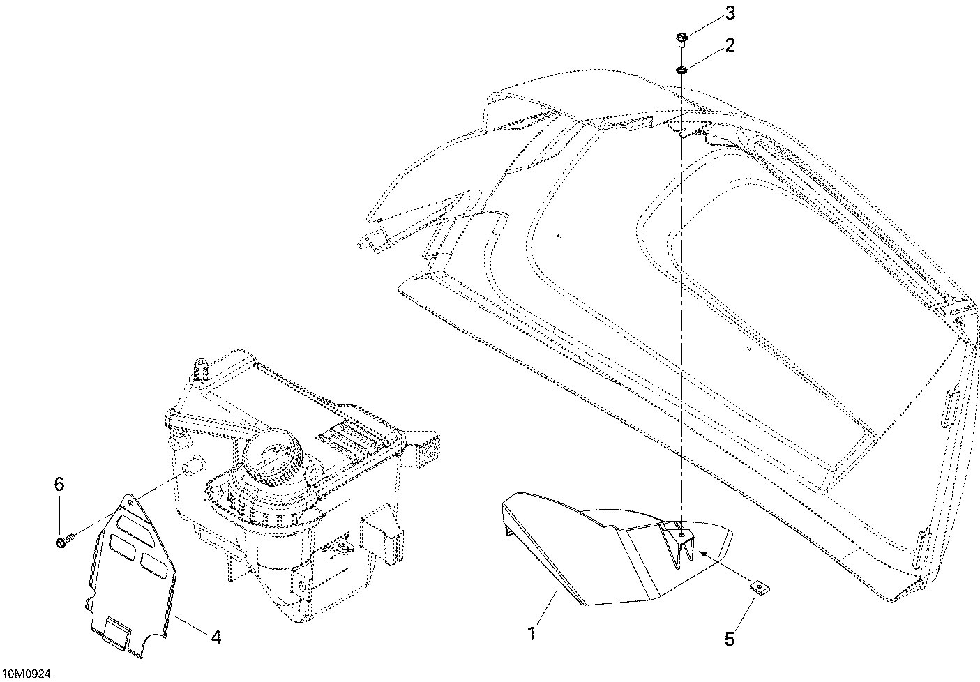 Fits 2008-2009 Ski-Doo Skandic Tundra / Freestyle SESSION 300F Outlet DUCT, OEM Part # 509000326 - schematic diagram