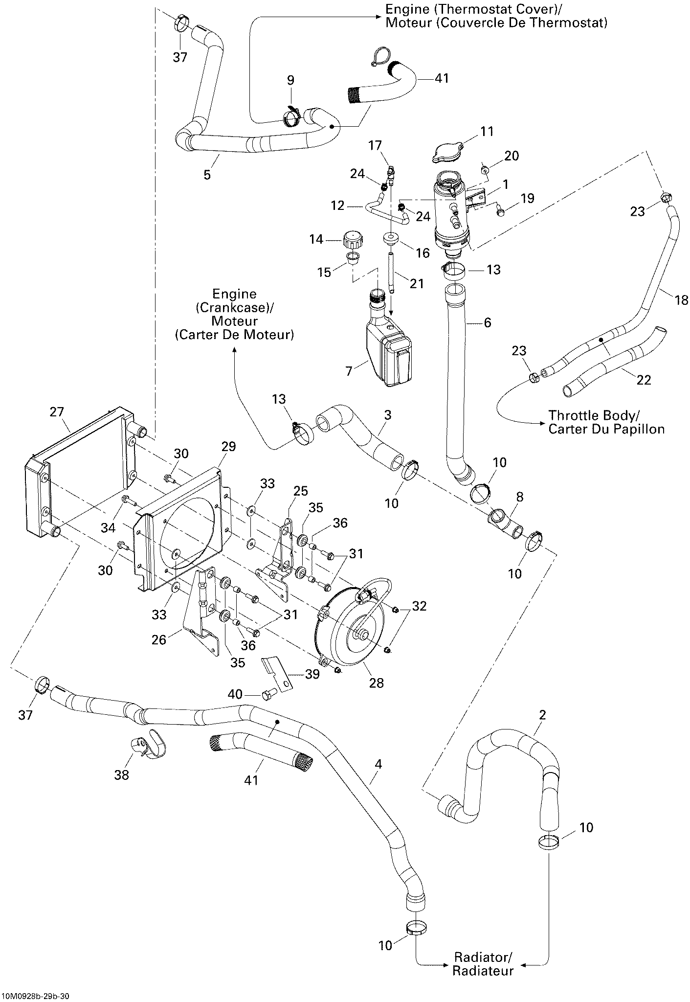 Fits 2008-2009 Ski-Doo Legend Touring / Skandic Tundra LT V800 4-TEC T-fitting HOSE, OEM Part # 509000364 - schematic diagram
