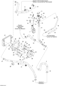 Fits 2009 Ski-Doo Legend Touring / Skandic Tundra LT V800 4-TEC LH Support, OEM Part # 509000484 - schematic diagram