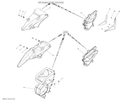 Fits 2010-2014 Ski-Doo EXPEDITION SPORT 550F XP / GRAND TOURING SPORT 550F XP Outlet AIR Deflector, OEM Part # 509000585 - schematic diagram