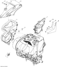Fits 2011 Ski-Doo Renegade Sport 550F XP-FAN Outlet AIR Deflector, OEM Part # 509000728 - schematic diagram