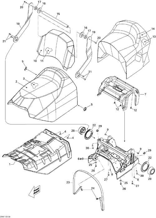 Fits 2008, 2009, 2011 Ski-Doo Expedition Sport 550F XP-FAN / Expedition Sport 600ACE CAP, OEM Part # 510004481 - schematic diagram