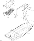 Fits 2008-2009 Ski-Doo Freestyle Back Country / Skandic Tundra SEAT Support, OEM Part # 510004602 - schematic diagram