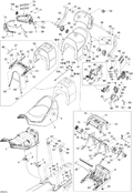 Fits 2008 Ski-Doo GTX LTD 600 HO SDI SEAT Cover Slate GREY, OEM Part # 510004635 - schematic diagram