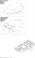 Fits 2009 Ski-Doo GSX Limited 4-TEC SEAT Cover, OEM Part # 510005028 - schematic diagram