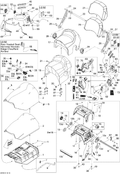 Fits 2009 Ski-Doo GTX Sport 500SS Backrest Cover, OEM Part # 510005066 - schematic diagram