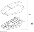 Fits 2011 Ski-Doo MX Z X-RS 600HO ETEC / MX Z X-RS 800R ETEC SEAT Cover, OEM Part # 510005368 - schematic diagram