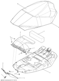 Fits 2013 Ski-Doo MXZ X & TNT XR / RENEGADE X & ADRENALINE XR SEAT Cover, OEM Part # 510005675 - schematic diagram
