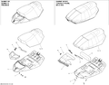 Fits 2014 Ski-Doo FREERIDE 137 / FREERIDE 146 SEAT Cover, OEM Part # 510005754 - schematic diagram