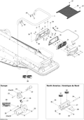 Fits 2008-2009 Ski-Doo Legend Touring / Expedition Sport V-800 Carpet, OEM Part # 511000495 - schematic diagram