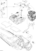 Fits 2008-2009 Ski-Doo Legend Touring / Skandic Tundra LT V800 4-TEC Radiator Cover SHIM, OEM Part # 511000500 - schematic diagram