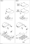 Fits 2011-2012 Ski-Doo GSX LE & SE XR / GSX SE 600HOETEC Viper RED Trunk Cover, OEM Part # 511000735 - schematic diagram