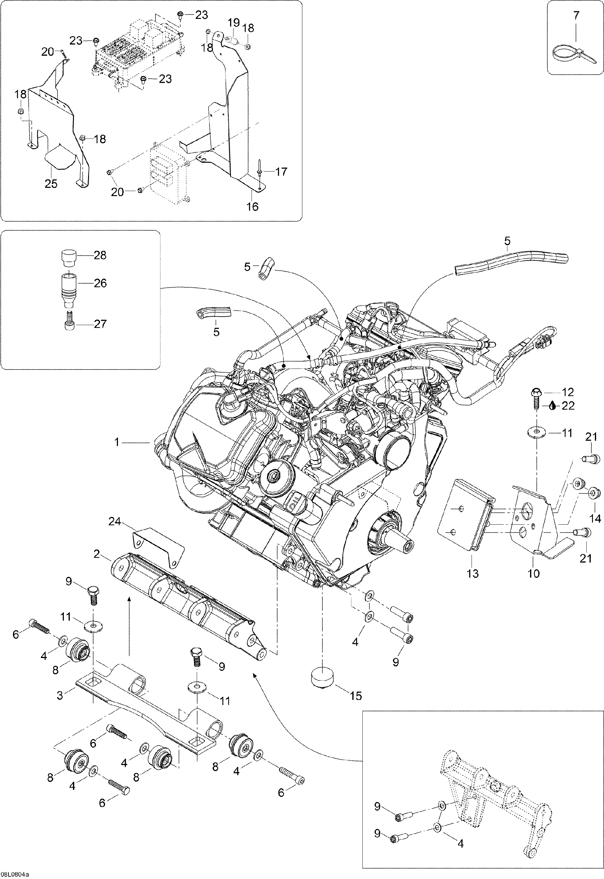 Fits 2008 Ski-Doo Expedition V-1300 Stopper, OEM Part # 512059710 - schematic diagram