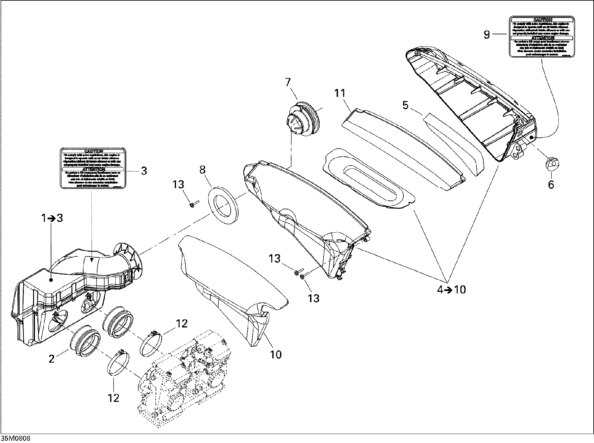 Fits 2008 Ski-Doo GTX SPORT 500SS Grommet, OEM Part # 512059931 - schematic diagram