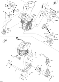 Fits 2008-2009 Ski-Doo Skandic Tundra / Freestyle SESSION 300F Pulley Support, OEM Part # 512060010 - schematic diagram