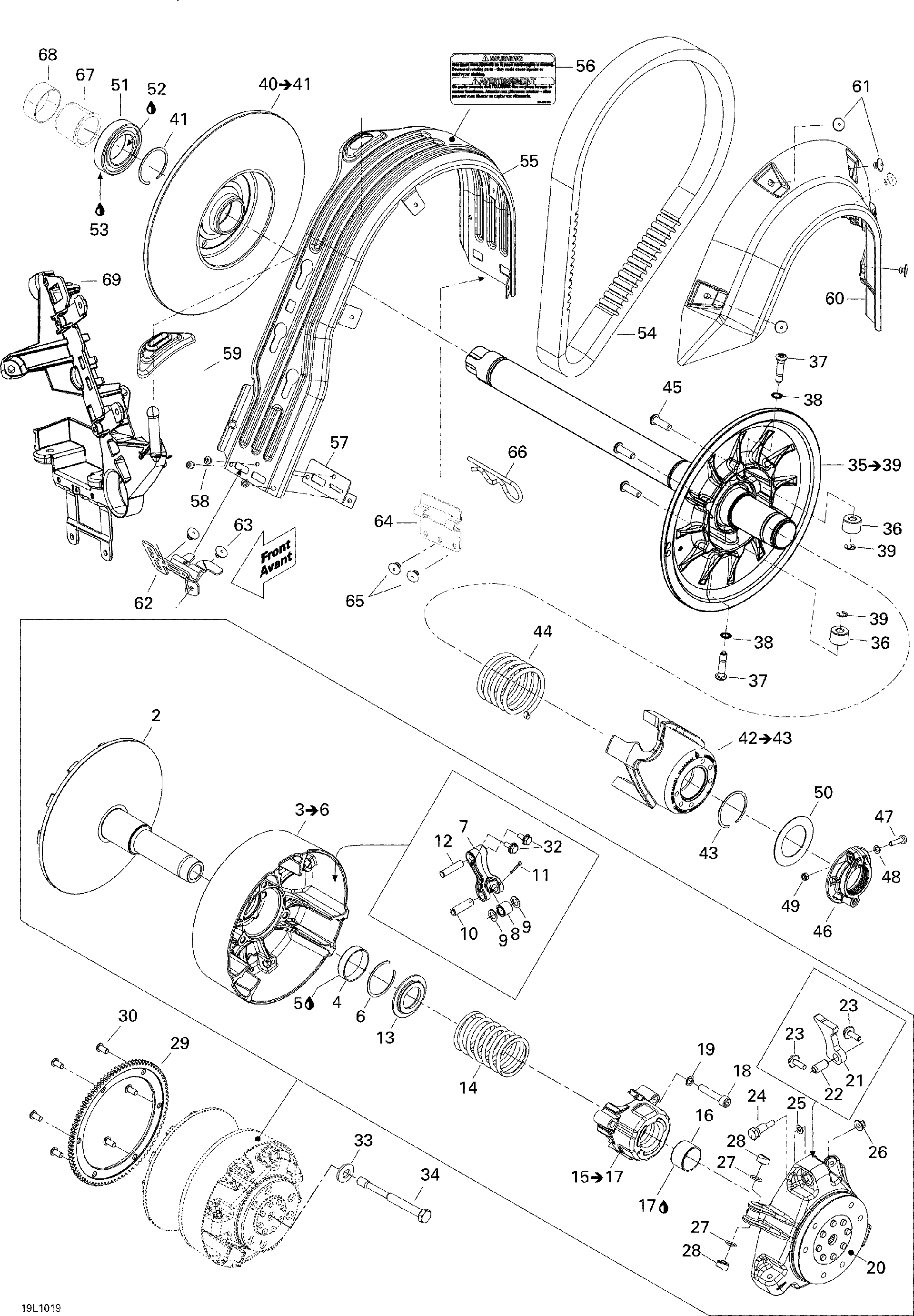 Fits 2008-2010 Ski-Doo Expedition TUV 600HO SDI XU / Expedition TUV SE 600HO SDI XU COIL Support, OEM Part # 512060279 - schematic diagram