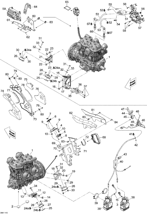 Fits 2009-2011 Ski-Doo MX Z X 600RS / Expedition TUV 600HO SDI XU Stopper, OEM Part # 512060488 - schematic diagram