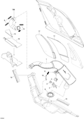 Fits 2008-2009 Ski-Doo Skandic Tundra / Freestyle SESSION 300F Refelctive Sheet, OEM Part # 514054086 - schematic diagram