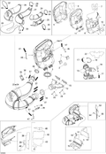 Fits 2008 Ski-Doo Summit Adrenaline 600HO SDI Muffler ASM, OEM Part # 514054123 - schematic diagram