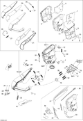 Fits 2008-2009 Ski-Doo Freestyle Back Country / Skandic Tundra LT 550F HALF ENV LOW RR ASM, OEM Part # 514054209 - schematic diagram