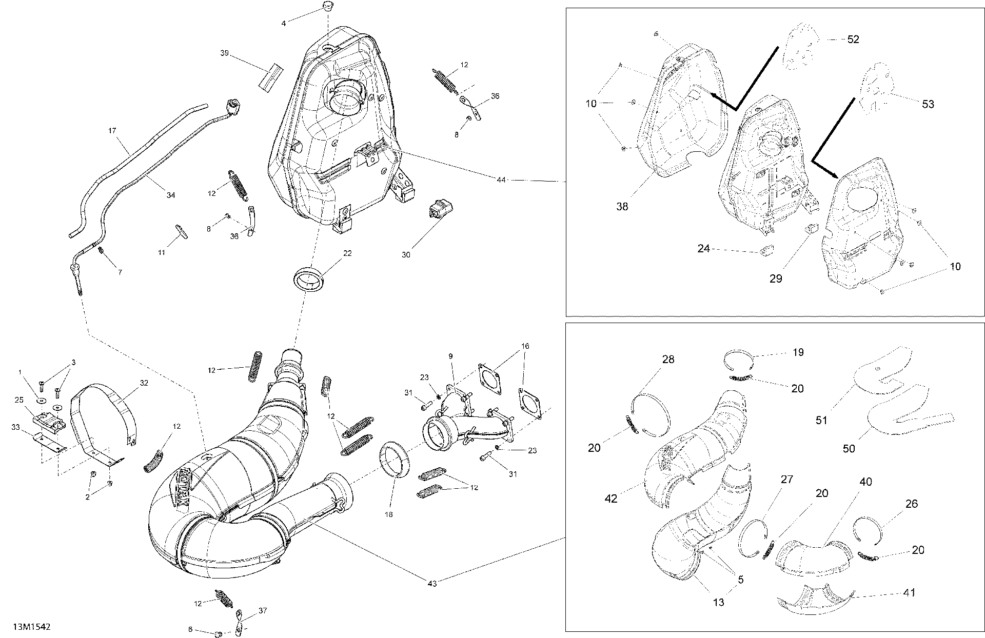 Fits 2009-2015 Ski-Doo MXZ X-RS 600HOE XS RS / MXZ X 600RS XS RS Retaining Strap, OEM Part # 514054637 - schematic diagram