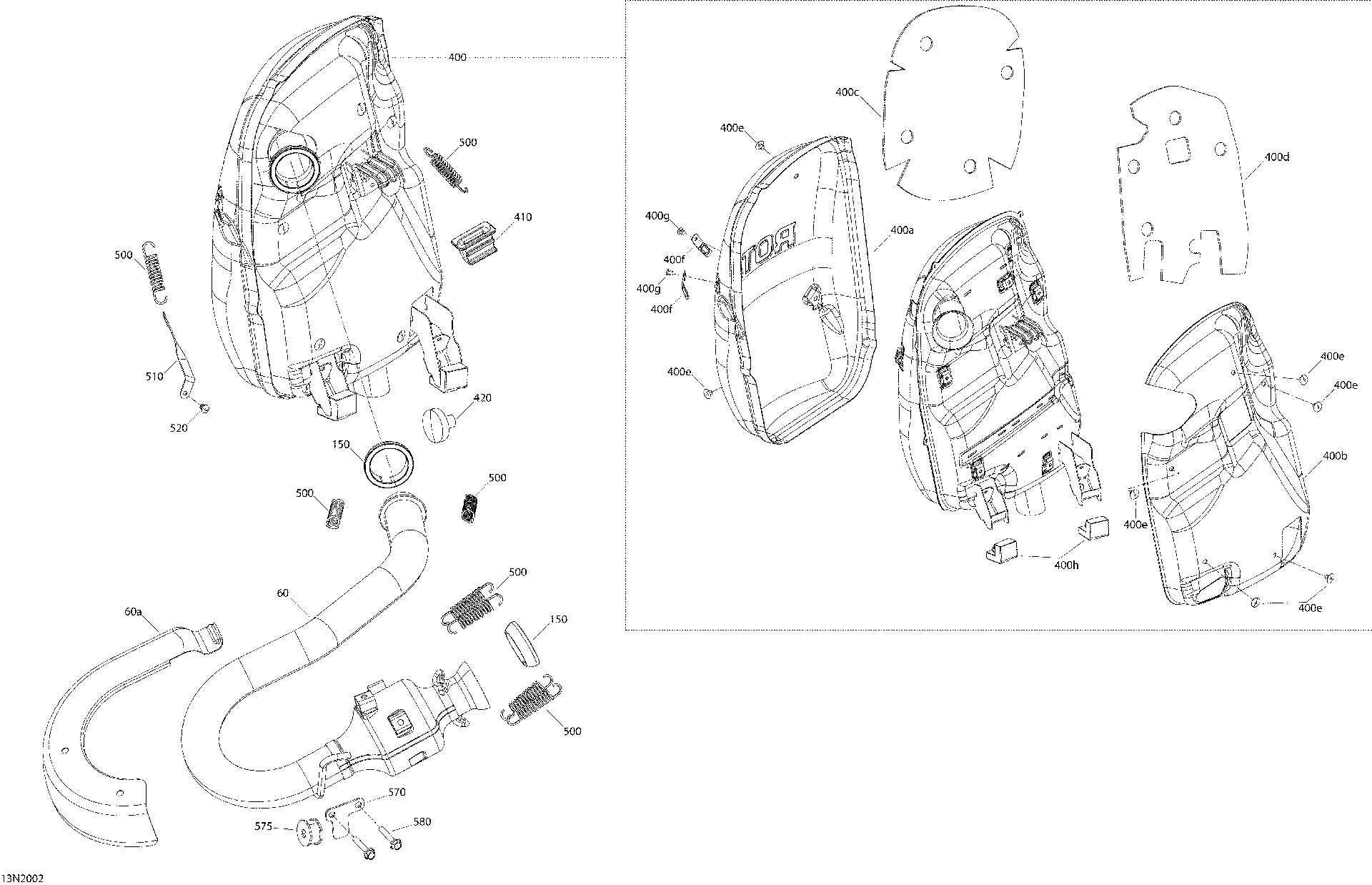 Fits Can-Am Outlander / Renegade / Commander LH HEAT Shield, Part # 514055128
