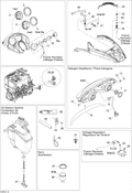 Fits 2008-2009 Ski-Doo GSX Fan / GTX Fan Headlamp Bushing, OEM Part # 515175760 - schematic diagram